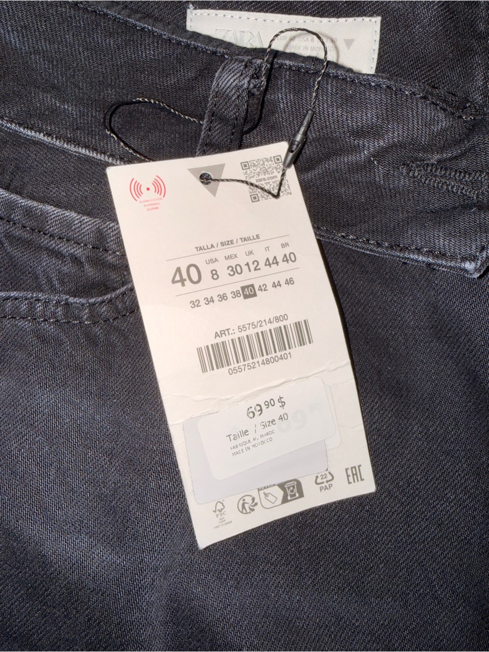 Zara Black Wide Leg Flared Jeans - Picture 10 of 13